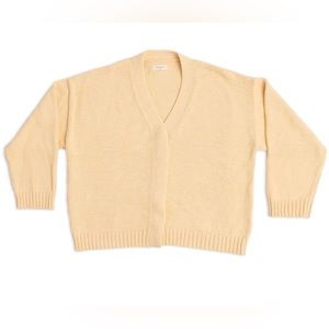 James Street Oversized Cotton Cardigan in Butter
